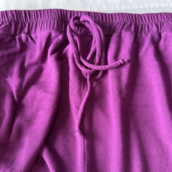 Emerald Women's Pull On Casual Sweatpants Elastic Waist Lightweight Purple 3X - Picture 4 of 12